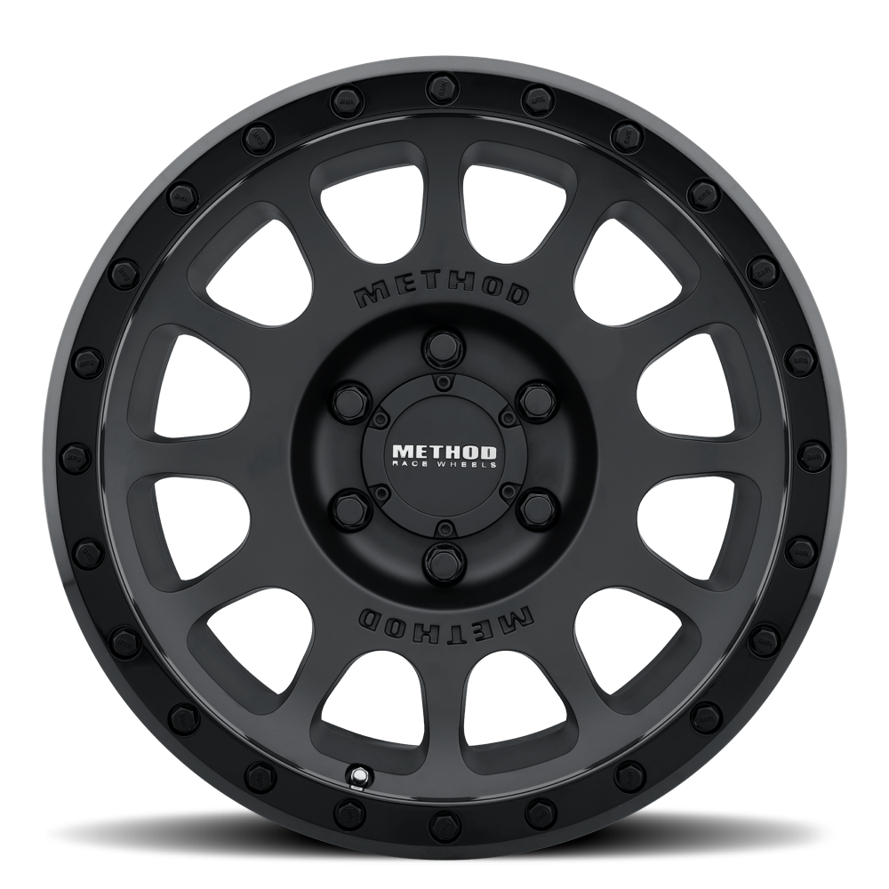 METHOD WHEELS | Aluminum Wheels 16x8 NV MR305 Bolt Pattern 6 On 139.7 Offset 0 Lip Size 1.57 Double Black BK Method | MR305680601000