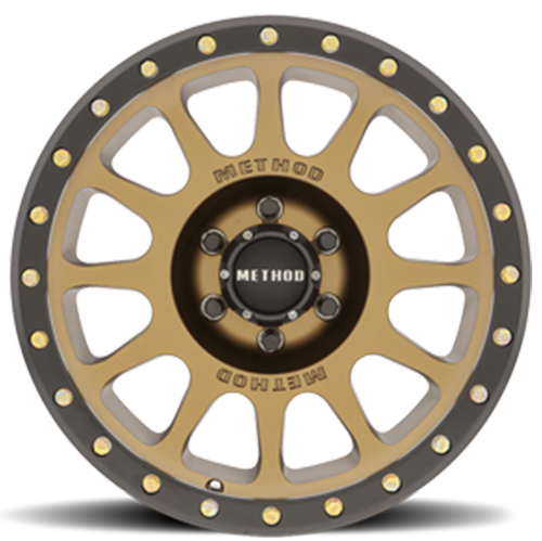 METHOD WHEELS | Aluminum Wheels 16x8 NV MR305 Bolt Pattern 6 On 139.7 Offset 0 Lip Size 1.57 Method Bronze BRZ Black Street Loc Method | MR30568060900