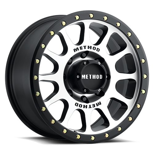 METHOD WHEELS | Aluminum Wheels 17x8.5 NV MR305 Bolt Pattern 8 On 165.1 Offset 0 Lip Size 1.3 Black BM Machined Face-Black Street Loc Method | MR30578580300