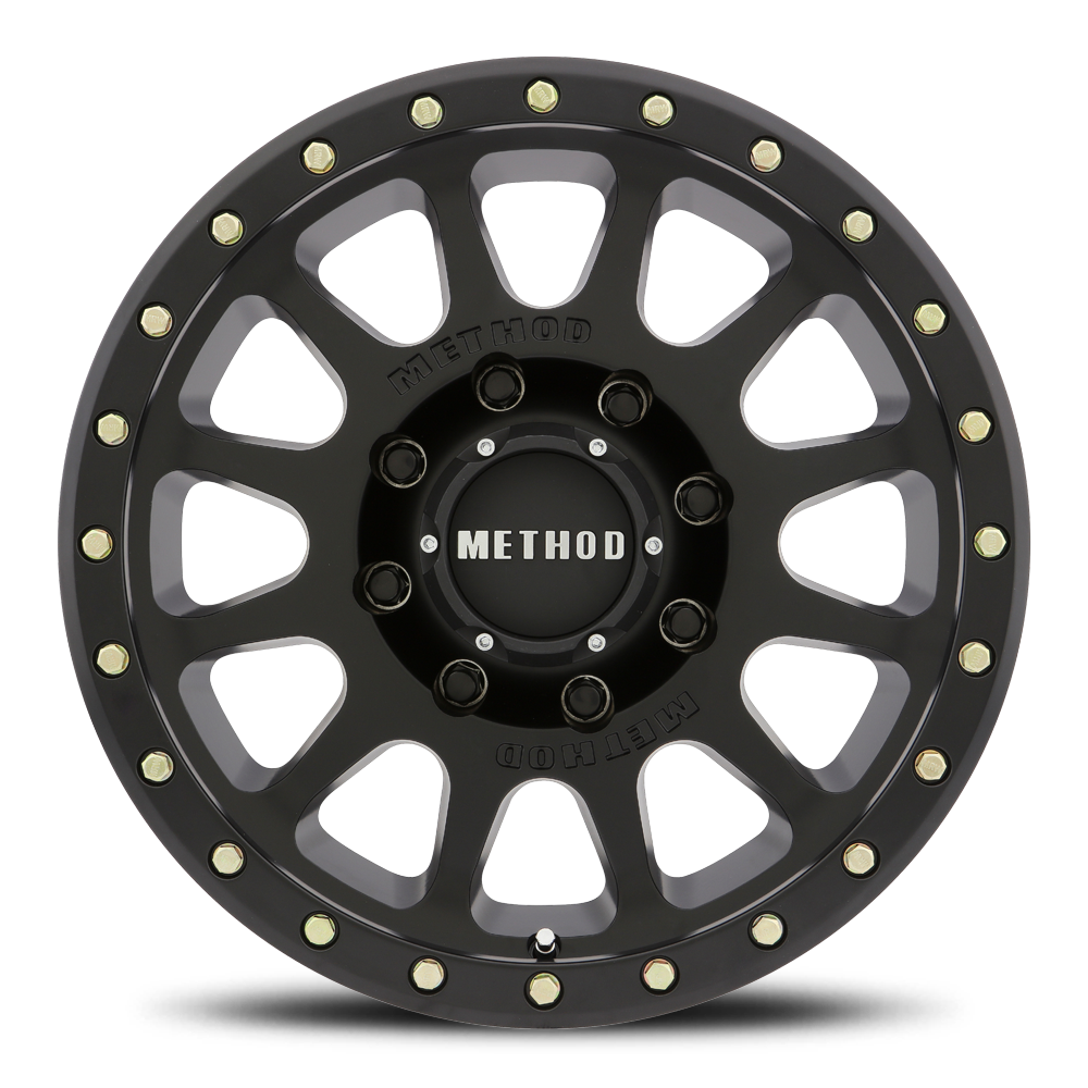 METHOD WHEELS | Aluminum Wheels 17x8.5 NV HD MR305 Bolt Pattern 8 On 165.1 Offset 0 Lip Size 1.26 Matte Black MB Method | MR30578580500H