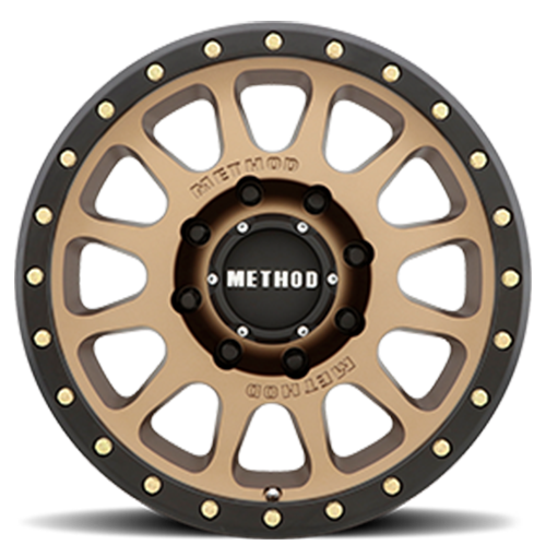 METHOD WHEELS | Aluminum Wheels 17x8.5 NV MR305 Bolt Pattern 8 On 165.1 Offset 0 Lip Size 1.3 Method Bronze BRZ Black Street Loc Method | MR30578580900