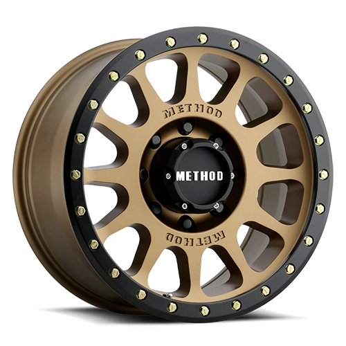 METHOD WHEELS | Aluminum Wheels 17x8.5 NV MR305 Bolt Pattern 8 On 170 Offset 0 Lip Size 1.3 Method Bronze BRZ Black Street Loc Method | MR30578587900