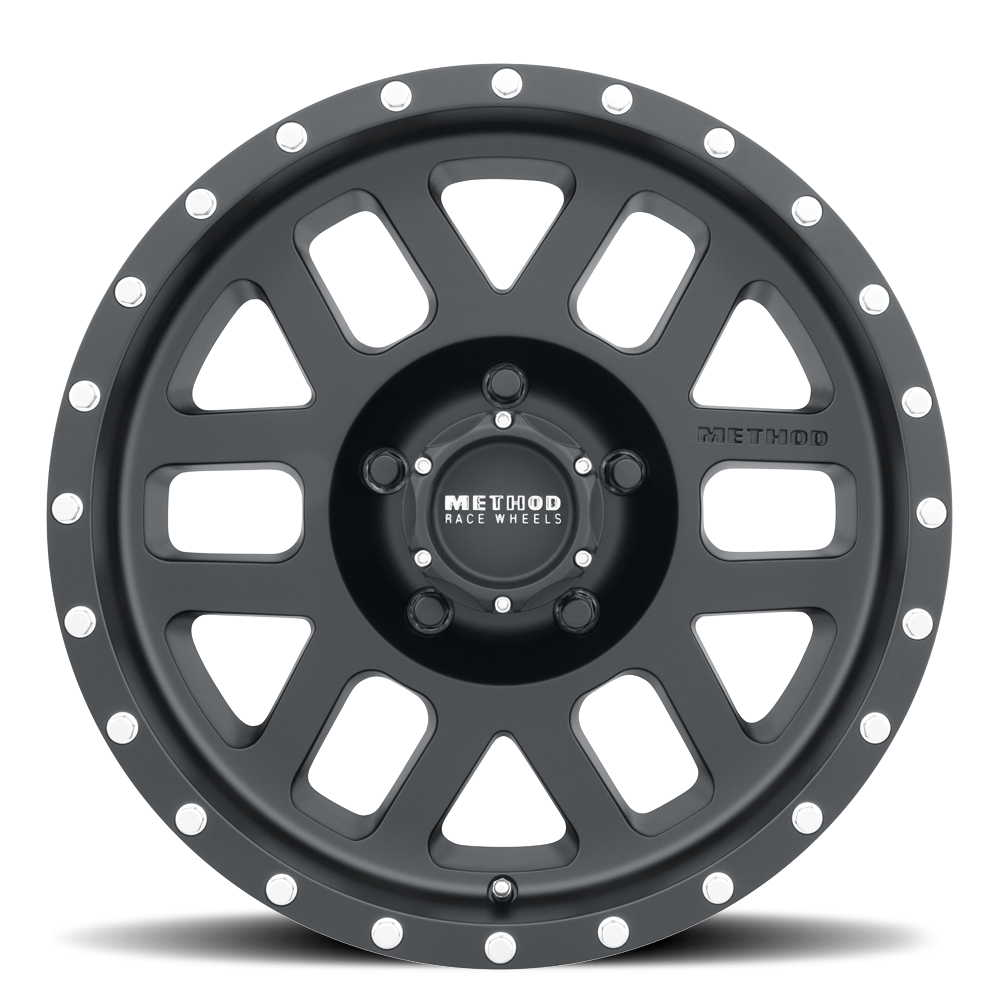 METHOD WHEELS | Aluminum Wheels 17x8.5 Mesh MR306 Bolt Pattern 5 On 139.7 Offset 0 Lip Size 1.81 Matte Black MB Method | MR30678555500