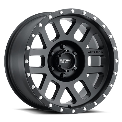 METHOD WHEELS | Aluminum Wheels 17x8.5 Mesh MR306 Bolt Pattern 6 On 139.7 Offset 0 Lip Size 1.81 Matte Black MB Method | MR30678560500