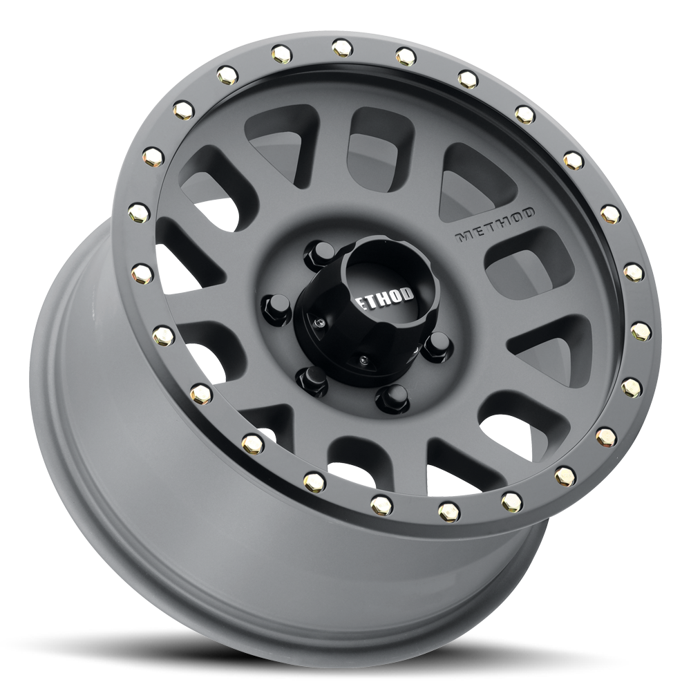 METHOD WHEELS | Aluminum Wheels 17x8.5 Grid MR309 Bolt Pattern 6 On 135 Offset 0 Lip Size 1.61 Titanium GY Black Street Loc Method | MR30978516800
