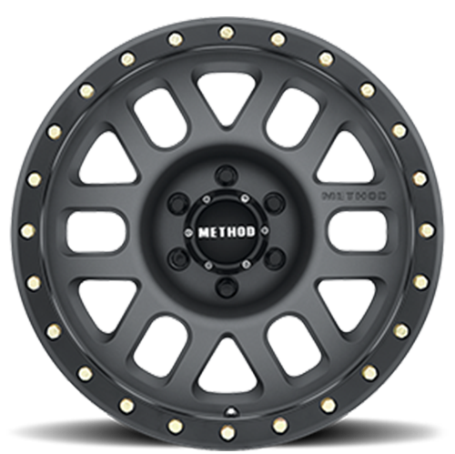 METHOD WHEELS | Aluminum Wheels 17x8.5 Grid MR309 Bolt Pattern 6 On 135 Offset 0 Lip Size 1.61 Titanium GY Black Street Loc Method | MR30978516800