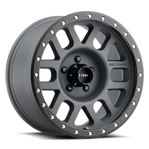 METHOD WHEELS | Aluminum Wheels 17x8.5 Grid MR309 Bolt Pattern 5 On 150 Offset 0 Lip Size 1.61 Titanium GY Black Street Loc Method | MR30978558800