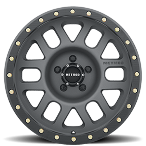 METHOD WHEELS | Aluminum Wheels 17x8.5 Grid MR309 Bolt Pattern 5 On 150 Offset 0 Lip Size 1.61 Titanium GY Black Street Loc Method | MR30978558800
