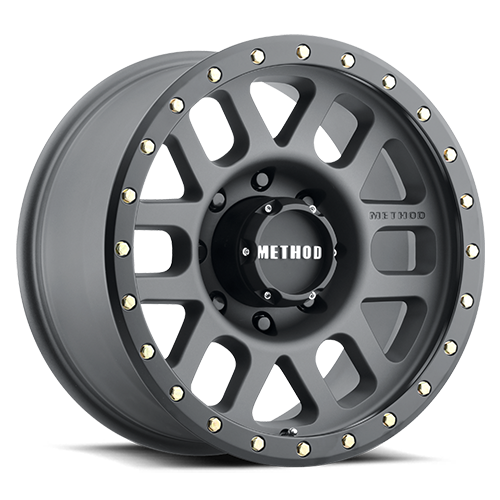 METHOD WHEELS | Aluminum Wheels 17x8.5 Grid MR309 Bolt Pattern 8 On 165.1 Offset 0 Lip Size 1.61 Titanium GY Black Street Loc Method | MR30978580800