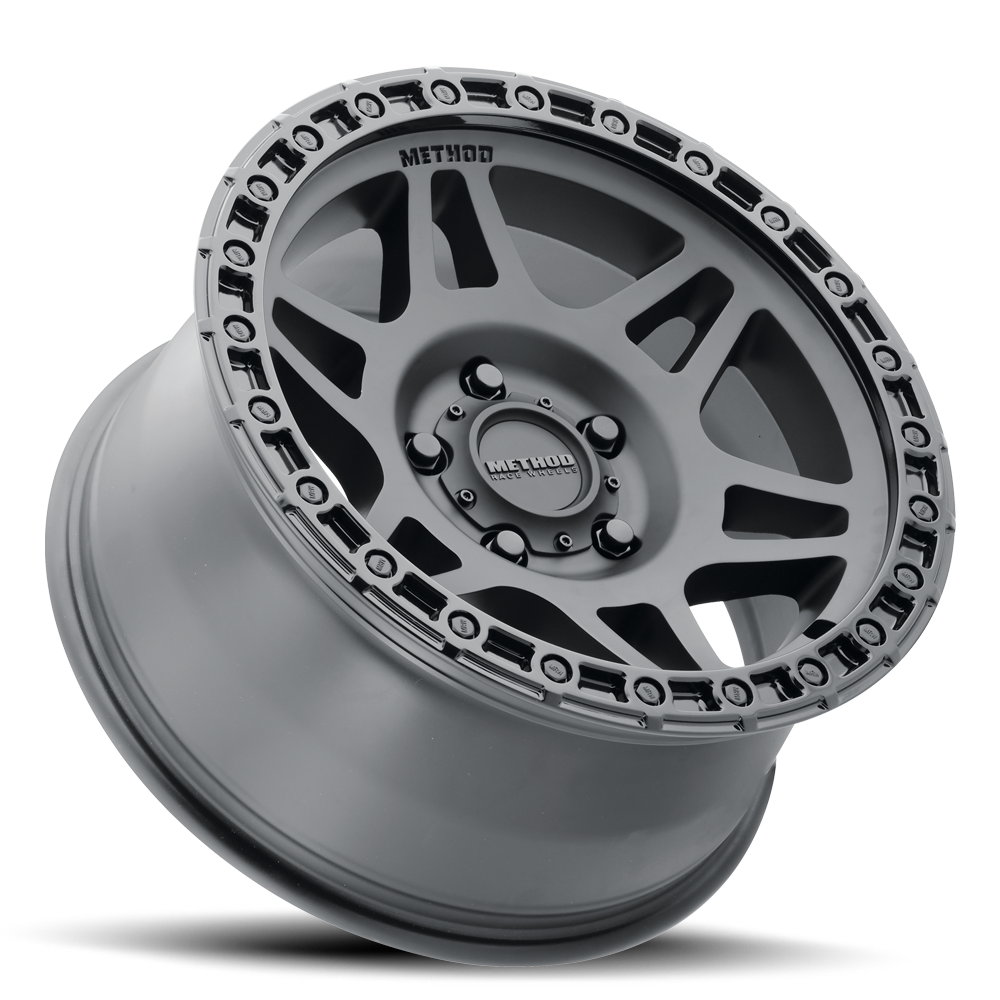 METHOD WHEELS | Aluminum Wheels 17x8.5 MR312 Bolt Pattern 5 On 127 Offset 0 Lip Size 0.98 Double Matte Black MBGL Gloss Black Lip Method | MR312785501000