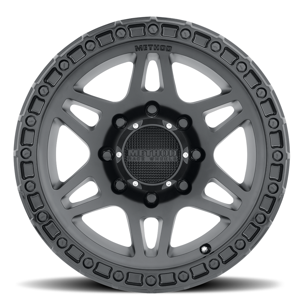 METHOD WHEELS | Aluminum Wheels 17x8.5 MR312 Bolt Pattern 8 On 170 Offset 0 Lip Size 0.98 Double Matte Black MBGL Gloss Black Lip Method | MR312785871000