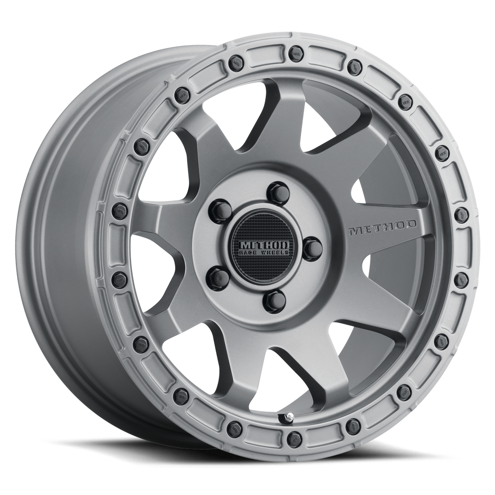 METHOD WHEELS | Aluminum Wheels 17x8.5 MR317 Bolt Pattern 5 On 150 Offset 0 Lip Size 0.83 Matte Titanium GY Method | MR31778558800
