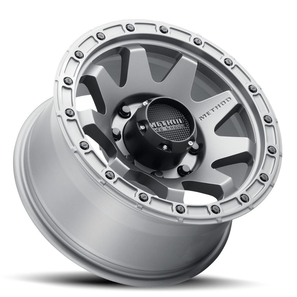 METHOD WHEELS | Aluminum Wheels 17x8.5 MR317 Bolt Pattern 8 On 165.1 Offset 0 Lip Size 0.83 Matte Titanium GY Method | MR31778580800
