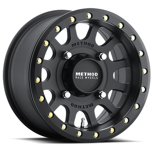 METHOD WHEELS | Aluminum Wheels 14x7 MR401 Beadlock UTV Bolt Pattern 4 On 156 Offset 38 Lip Size 0.94 Matte Black MB Method | MR40147046552B