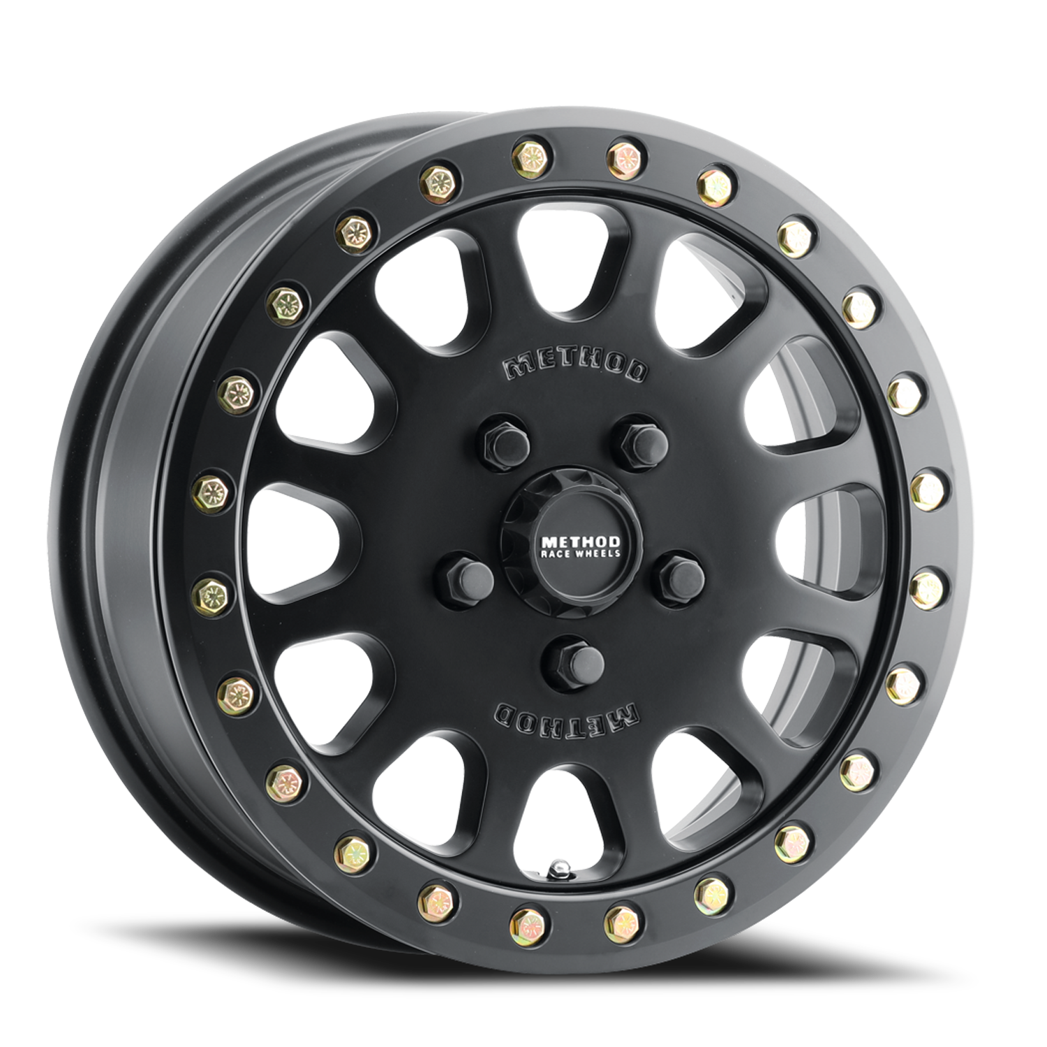 METHOD WHEELS | Aluminum Wheels 15x6 MR401 Beadlock UTV Bolt Pattern 5 On 114.3 Offset 49 Lip Size 0 Matte Black MB Method | MR40156012551B