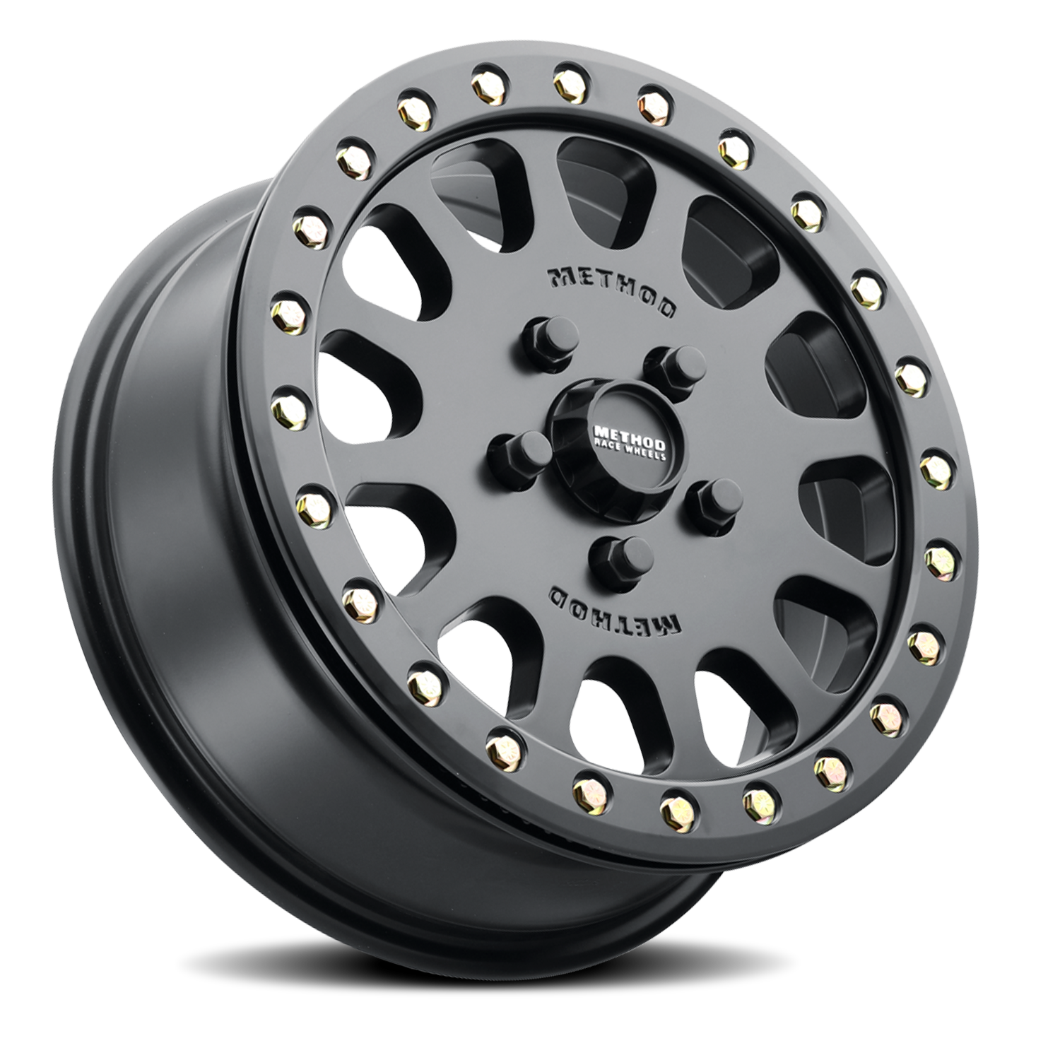 METHOD WHEELS | Aluminum Wheels 15x6 MR401 Beadlock UTV Bolt Pattern 5 On 114.3 Offset 49 Lip Size 0 Matte Black MB Method | MR40156012551B