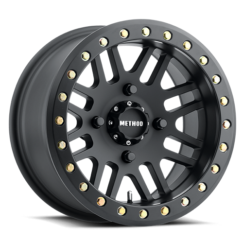 METHOD WHEELS | Aluminum Wheels 14x8 MR406 Beadlock UTV Bolt Pattern 4 On 136 Offset 0 Lip Size 2.36 Matte Black MB Method | MR40648047544B