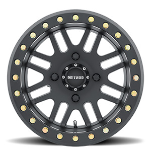 METHOD WHEELS | Aluminum Wheels 14x8 MR406 Beadlock UTV Bolt Pattern 4 On 136 Offset 0 Lip Size 2.36 Matte Black MB Method | MR40648047544B