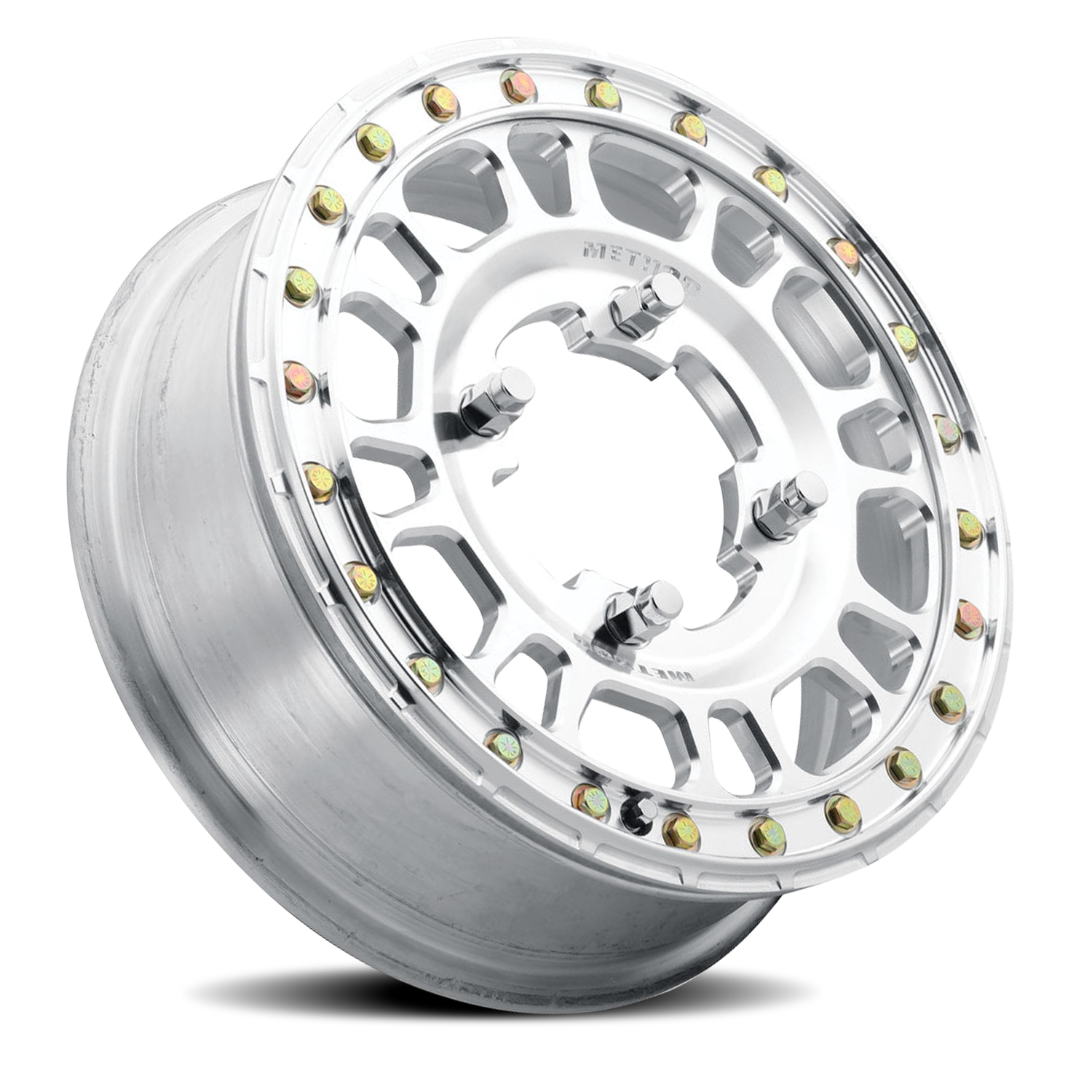 METHOD WHEELS | Aluminum Wheels 15x5 MR412 Beadlock UTV Bolt Pattern 4 On 156 Offset 43 Lip Size 0 Machined Raw Machined Method | MR41255046343B