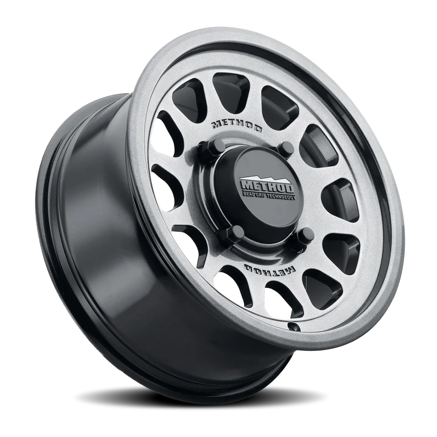METHOD WHEELS | Aluminum Wheels 14x7 MR414 Bead Grip UTV Bolt Pattern 4 On 136 Offset 13 Lip Size 1.18 Graphite GY Method | MR414470471243
