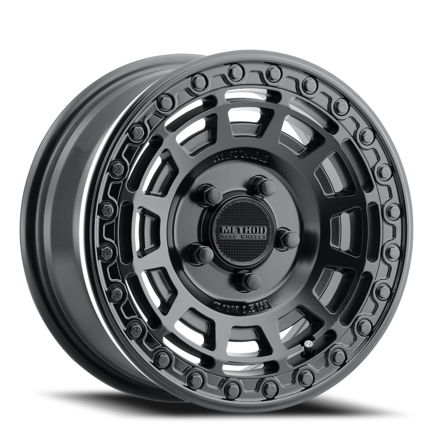 METHOD WHEELS | Aluminum Wheels 15x10 MR415 Beadlock UTV Bolt Pattern 5 On 114.3 Offset 25 Lip Size 2.09 Matte Black MB Gloss Black Ring Method | MR415510121064B