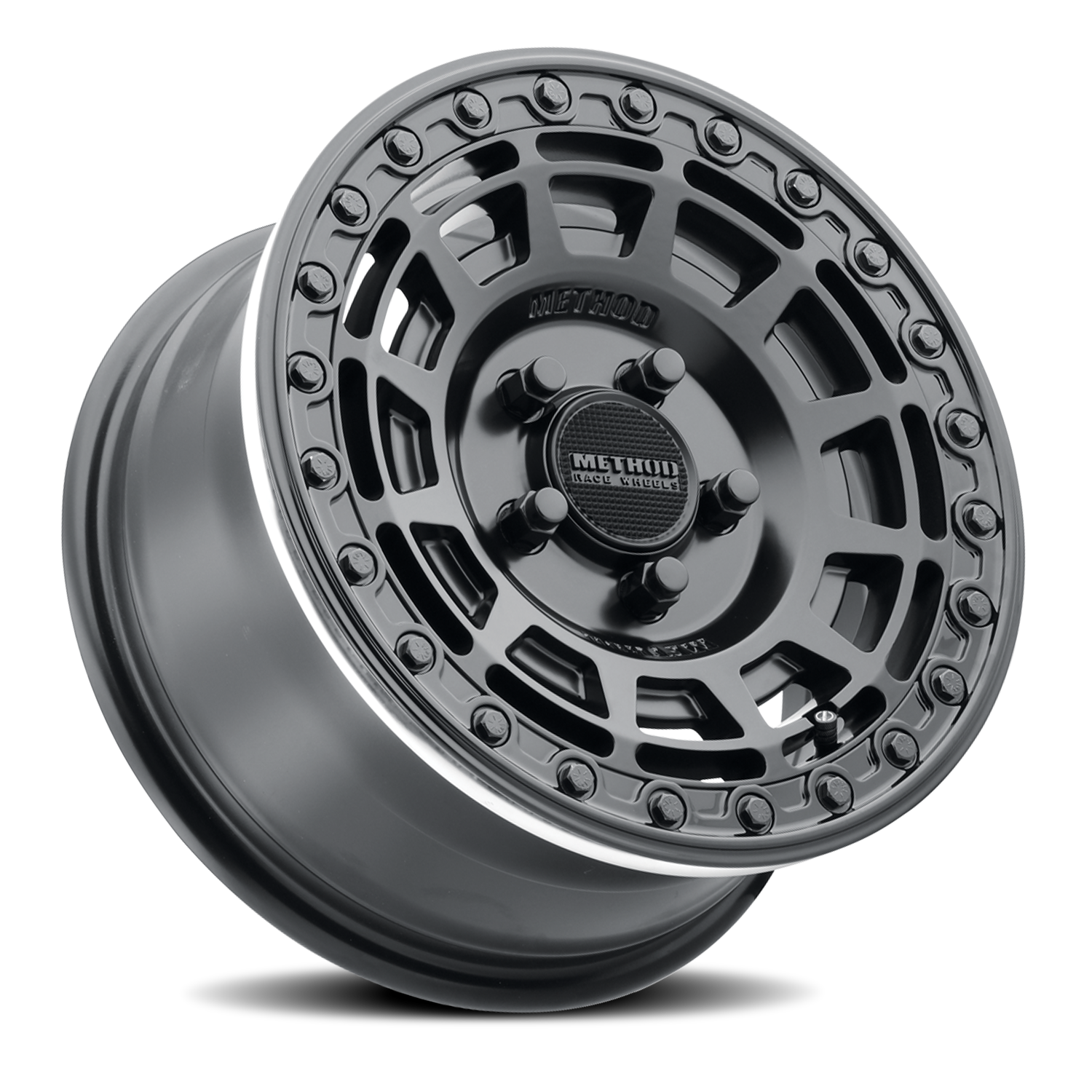 METHOD WHEELS | Aluminum Wheels 15x10 MR415 Beadlock UTV Bolt Pattern 5 On 114.3 Offset 25 Lip Size 2.09 Matte Black MB Gloss Black Ring Method | MR415510121064B
