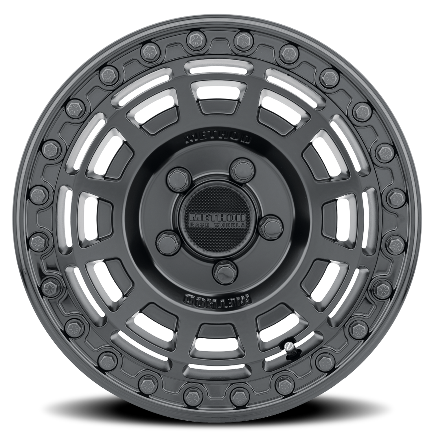 METHOD WHEELS | Aluminum Wheels 15x10 MR415 Beadlock UTV Bolt Pattern 5 On 114.3 Offset 25 Lip Size 2.09 Matte Black MB Gloss Black Ring Method | MR415510121064B
