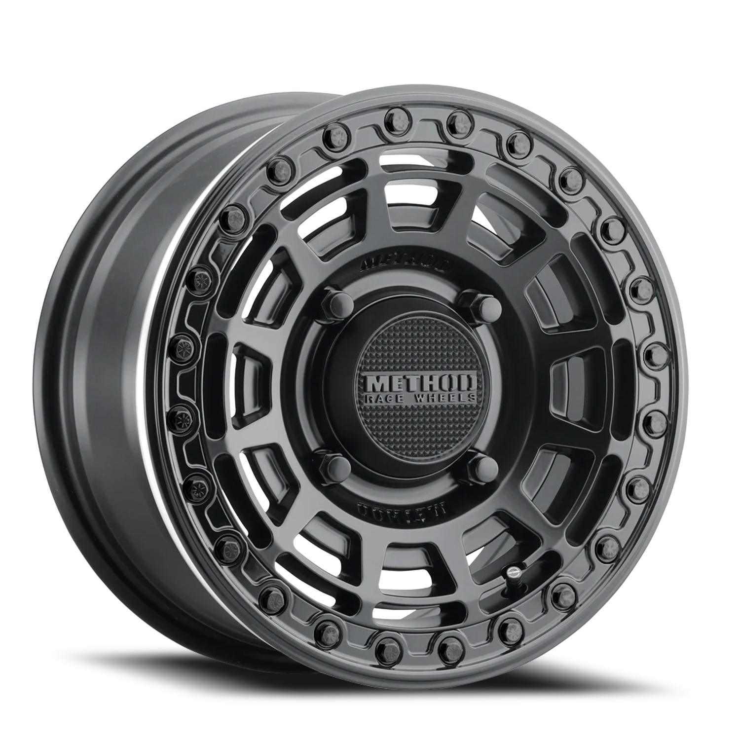 METHOD WHEELS | Aluminum Wheels 15x10 MR415 Beadlock UTV Bolt Pattern 4 On 136 Offset 25 Lip Size 2.09 Matte Black MB Gloss Black Ring Method | MR415510471064B