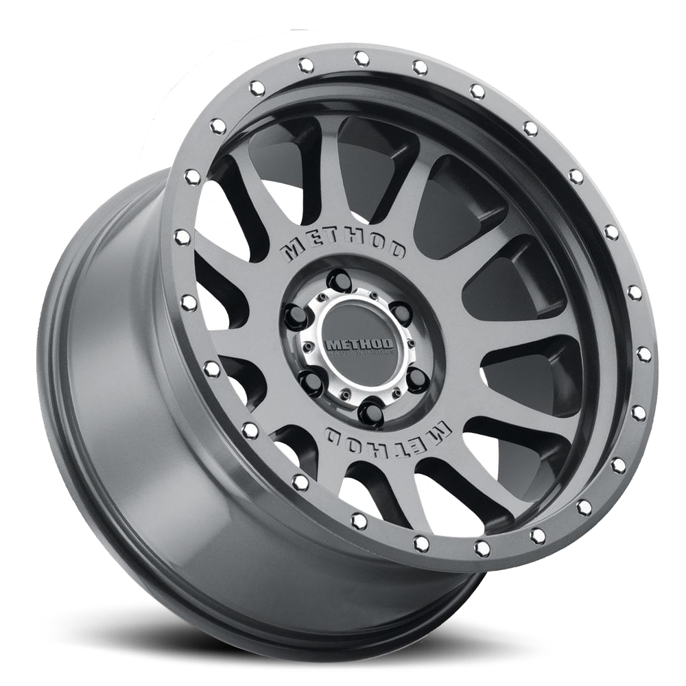 METHOD WHEELS | Aluminum Wheels 20x10 NV MR605 Bolt Pattern 6 On 135 Offset -24 Lip Size 2.48 Gloss Titanium GY Method | MR60521016824N