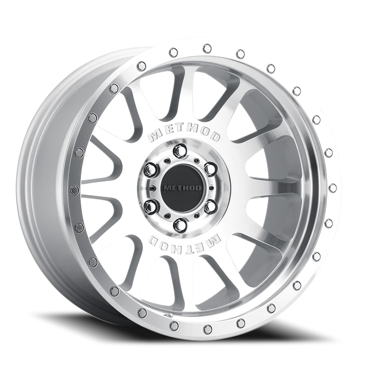 METHOD WHEELS | Aluminum Wheels 20x10 NV MR605 Bolt Pattern 5 On 139.7 Offset -24 Lip Size 2.48 Machined Silver SL Clear Coat Method | MR60521055324N
