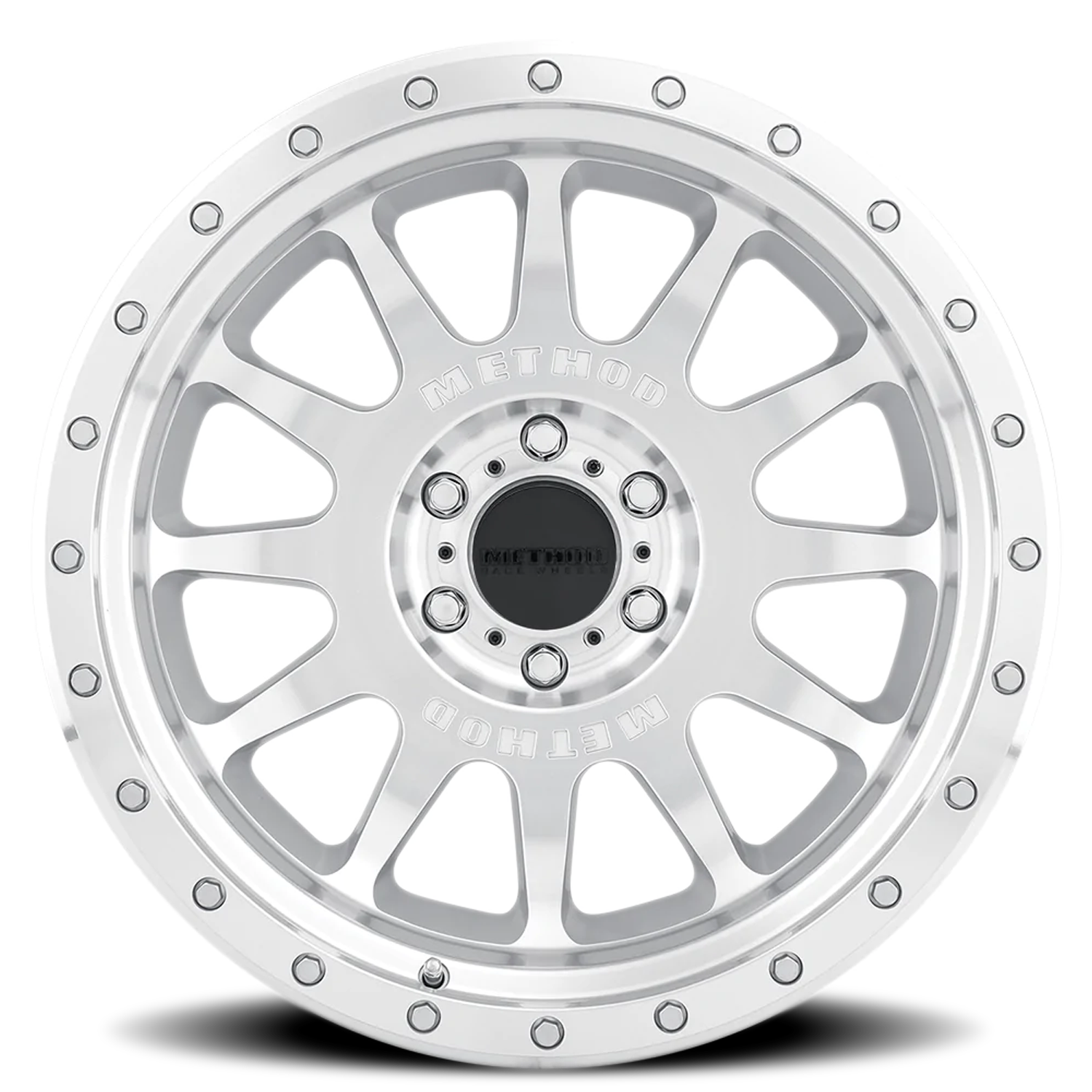 METHOD WHEELS | Aluminum Wheels 20x10 NV MR605 Bolt Pattern 5 On 139.7 Offset -24 Lip Size 2.48 Machined Silver SL Clear Coat Method | MR60521055324N