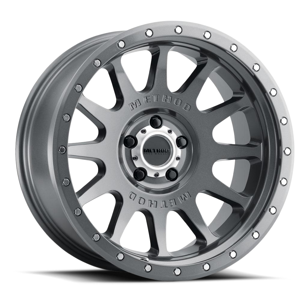 METHOD WHEELS | Aluminum Wheels 20x10 NV MR605 Bolt Pattern 5 On 139.7 Offset -24 Lip Size 2.48 Gloss Titanium GY Method | MR60521055824N