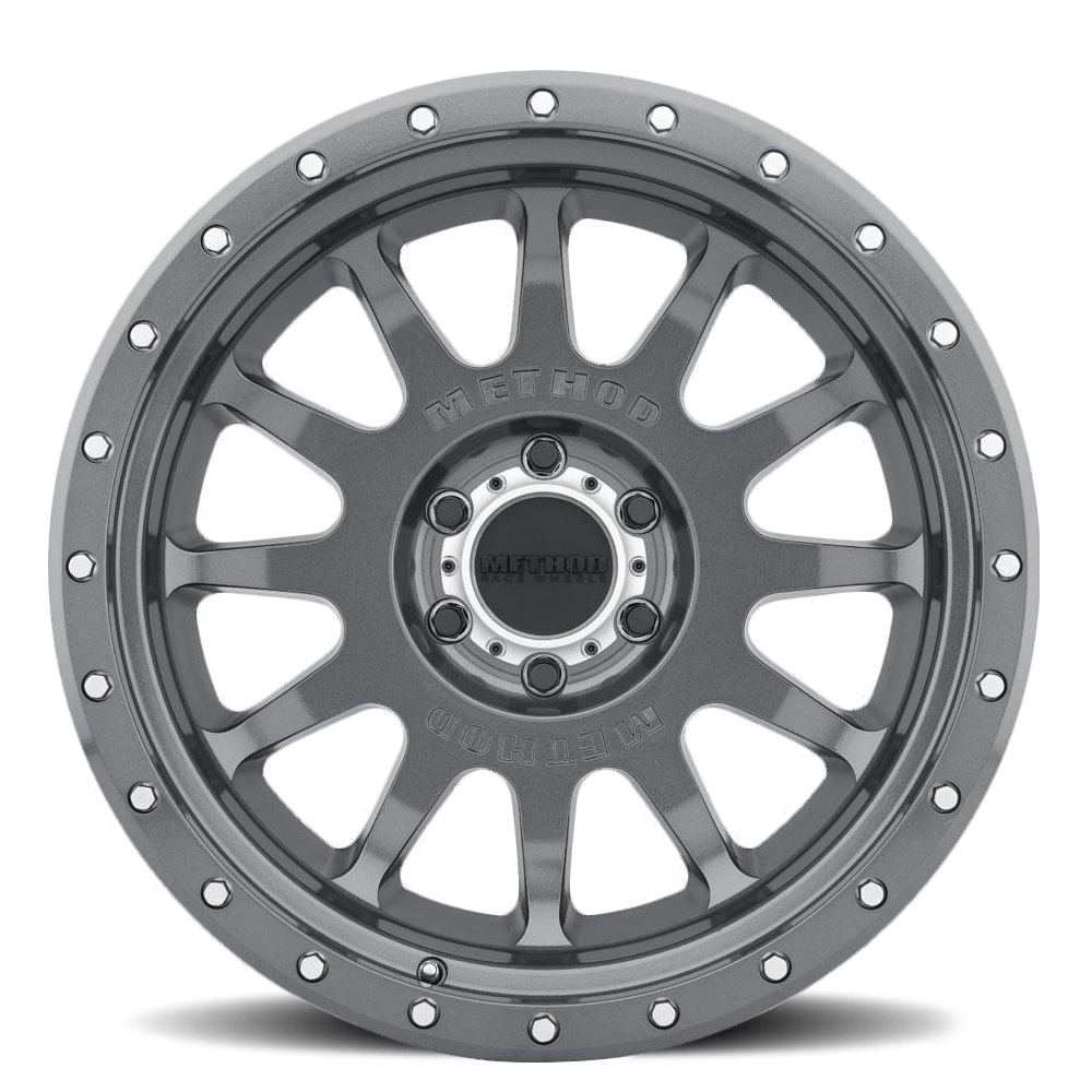 METHOD WHEELS | Aluminum Wheels 20x10 NV MR605 Bolt Pattern 6 On 139.7 Offset -24 Lip Size 2.83 Gloss Titanium GY Method | MR60521060824N