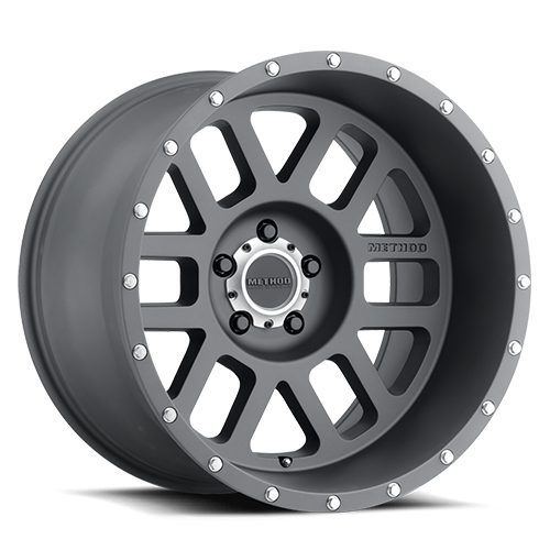 METHOD WHEELS | Aluminum Wheels 20x10 Mesh MR606 Bolt Pattern 5 On 127 Offset -24 Titanium GY Method | MR60621050824N