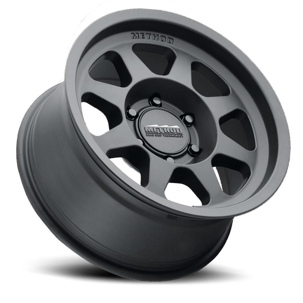METHOD WHEELS | Aluminum Wheels 15x7 Bead Grip MR701 Bolt Pattern 5 On 100 Offset 15 Lip Size 0.91 Matte Black MB Method | MR70157051515