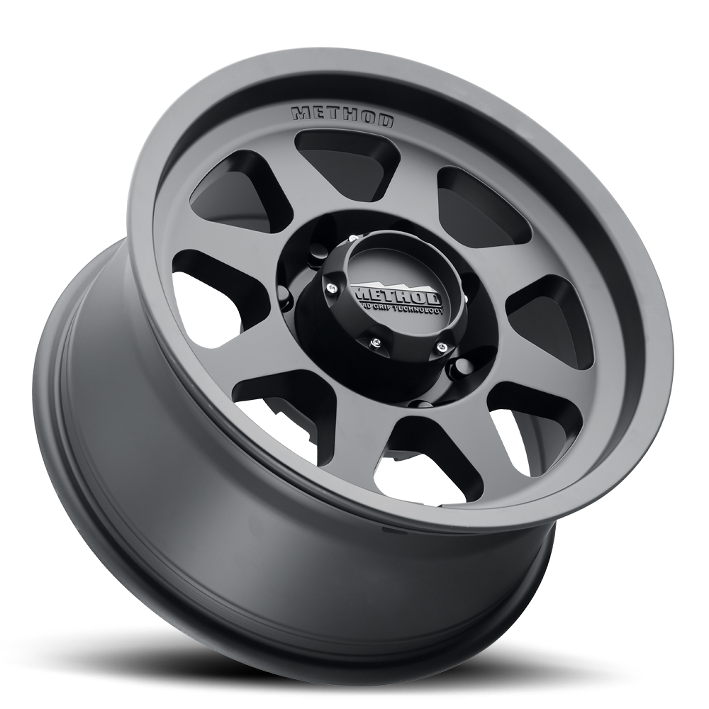 METHOD WHEELS | Aluminum Wheels 17x8.5 Bead Grip MR701 Bolt Pattern 8 On 165.1 Offset 0 Lip Size 1.81 Matte Black MB Method | MR70178580500