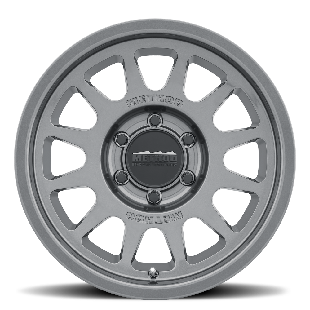 METHOD WHEELS | Aluminum Wheels 15x7 Bead Grip MR703 Bolt Pattern 5 On 100 Offset 15 Lip Size 1.18 Gloss Titanium SL Method | MR70357051815