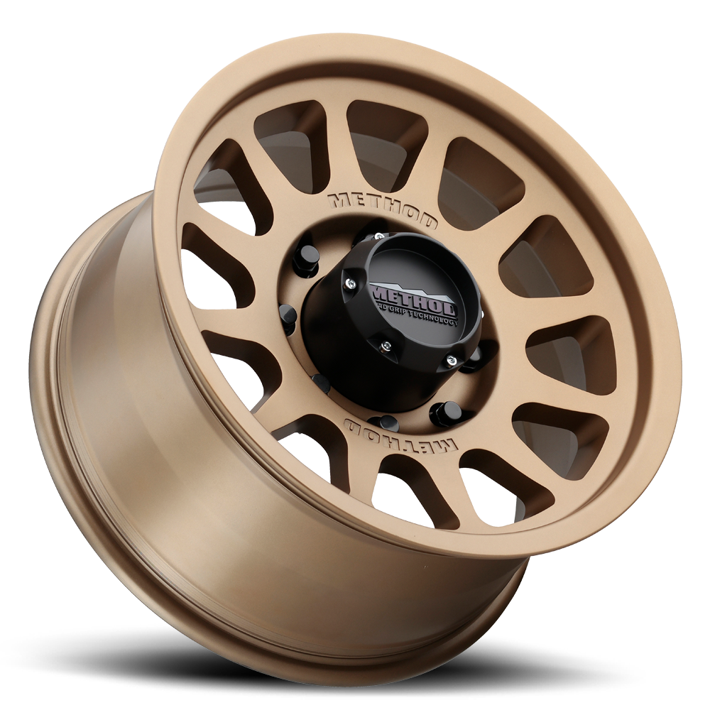 METHOD WHEELS | Aluminum Wheels 17x8.5 Bead Grip MR703 Bolt Pattern 8 On 165.1 Offset 0 Lip Size 1.18 Method Bronze BRZ Method | MR70378580900