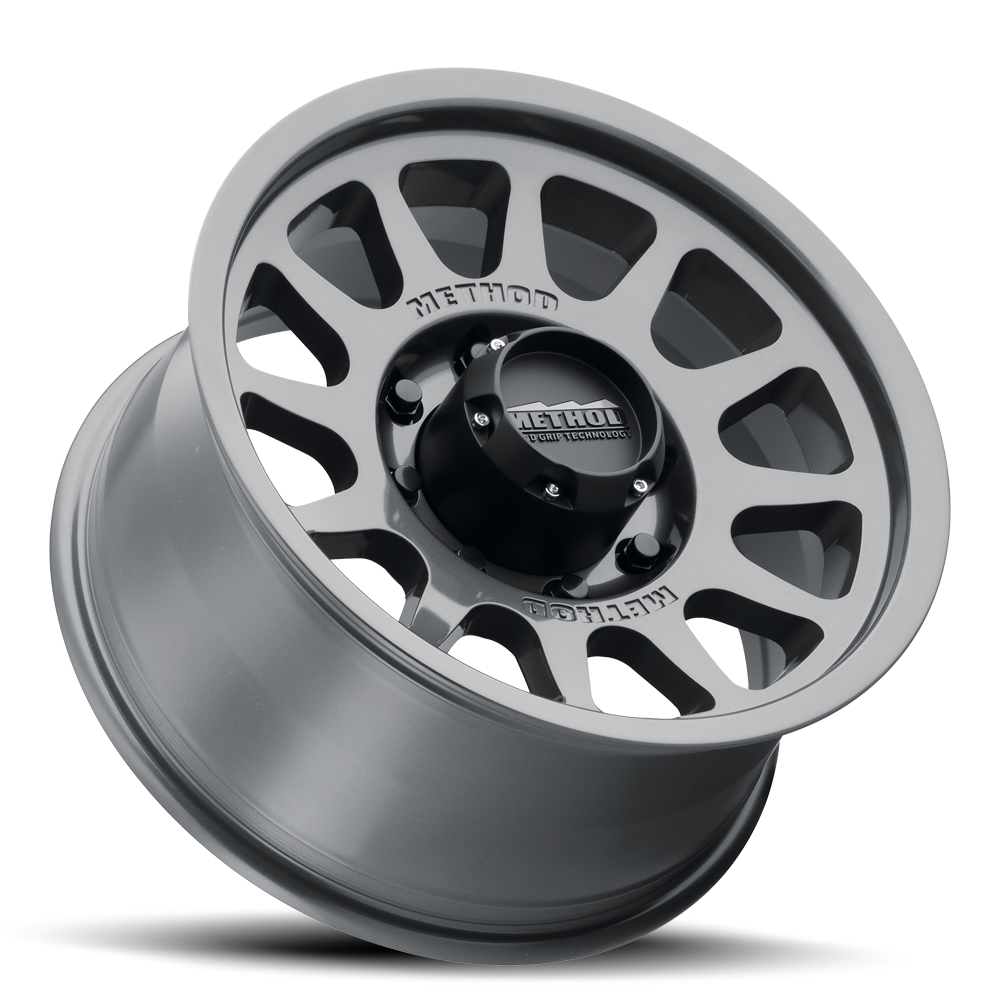 METHOD WHEELS | Aluminum Wheels 17x9 Bead Grip MR703 Bolt Pattern 8 On 165.1 Offset -12 Lip Size 1.18 Gloss Titanium SL Method | MR70379080812N