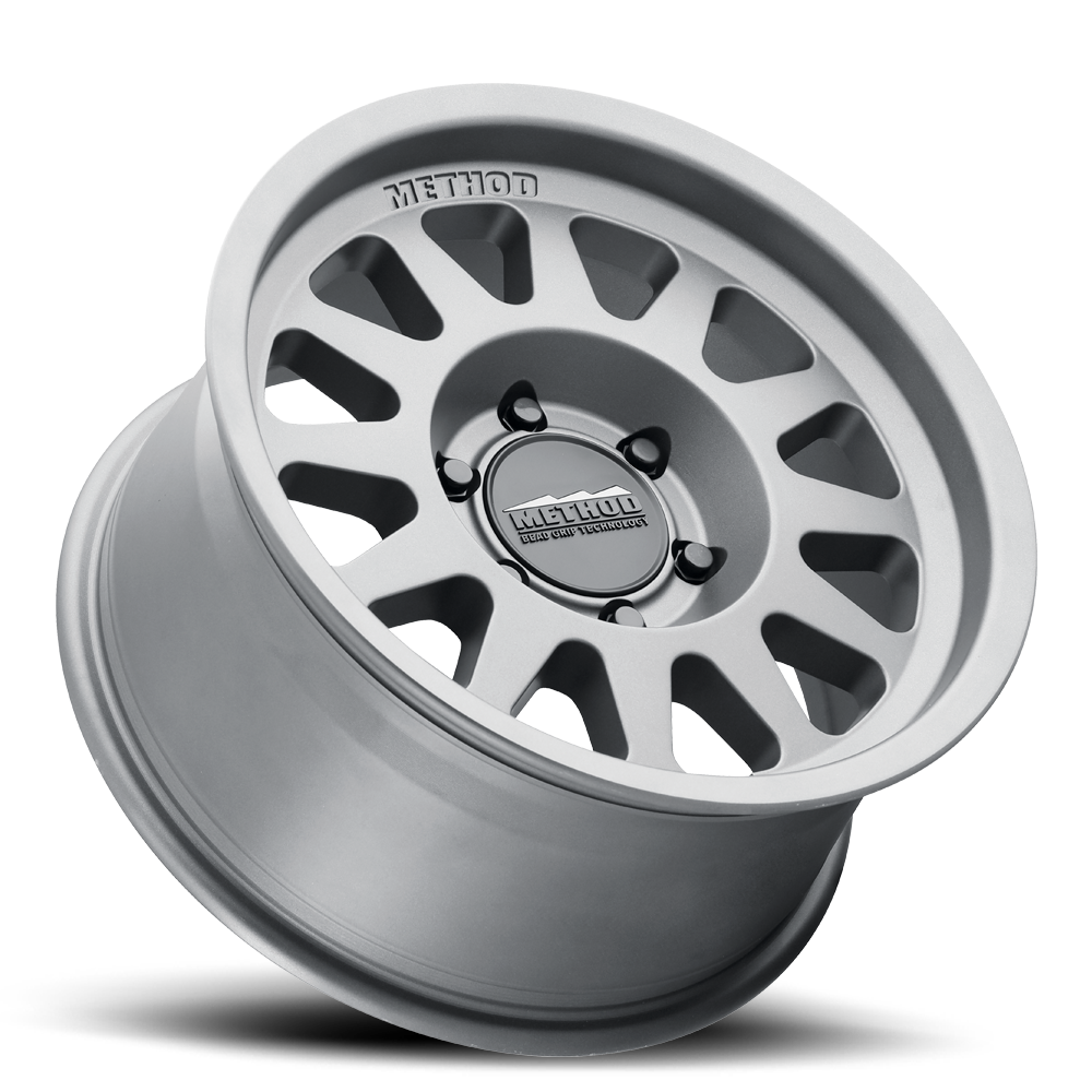 METHOD WHEELS | Aluminum Wheels 15x7 Bead Grip MR704 Bolt Pattern 5 On 100 Offset 15 Lip Size 1.18 Titanium SL Method | MR70457051815