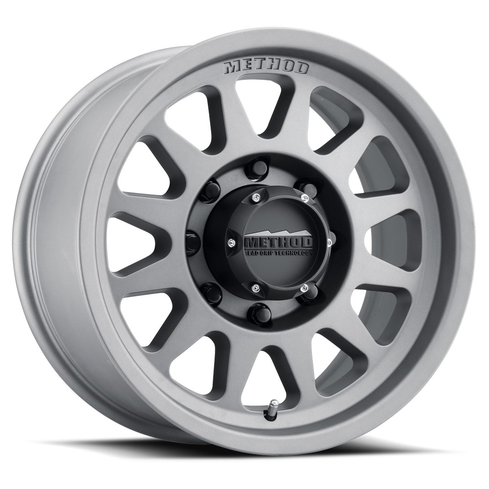 METHOD WHEELS | Aluminum Wheels 17x9 Bead Grip MR704 Bolt Pattern 8 On 165.1 Offset 18 Lip Size 1.77 Titanium SL Method | MR70479080818H