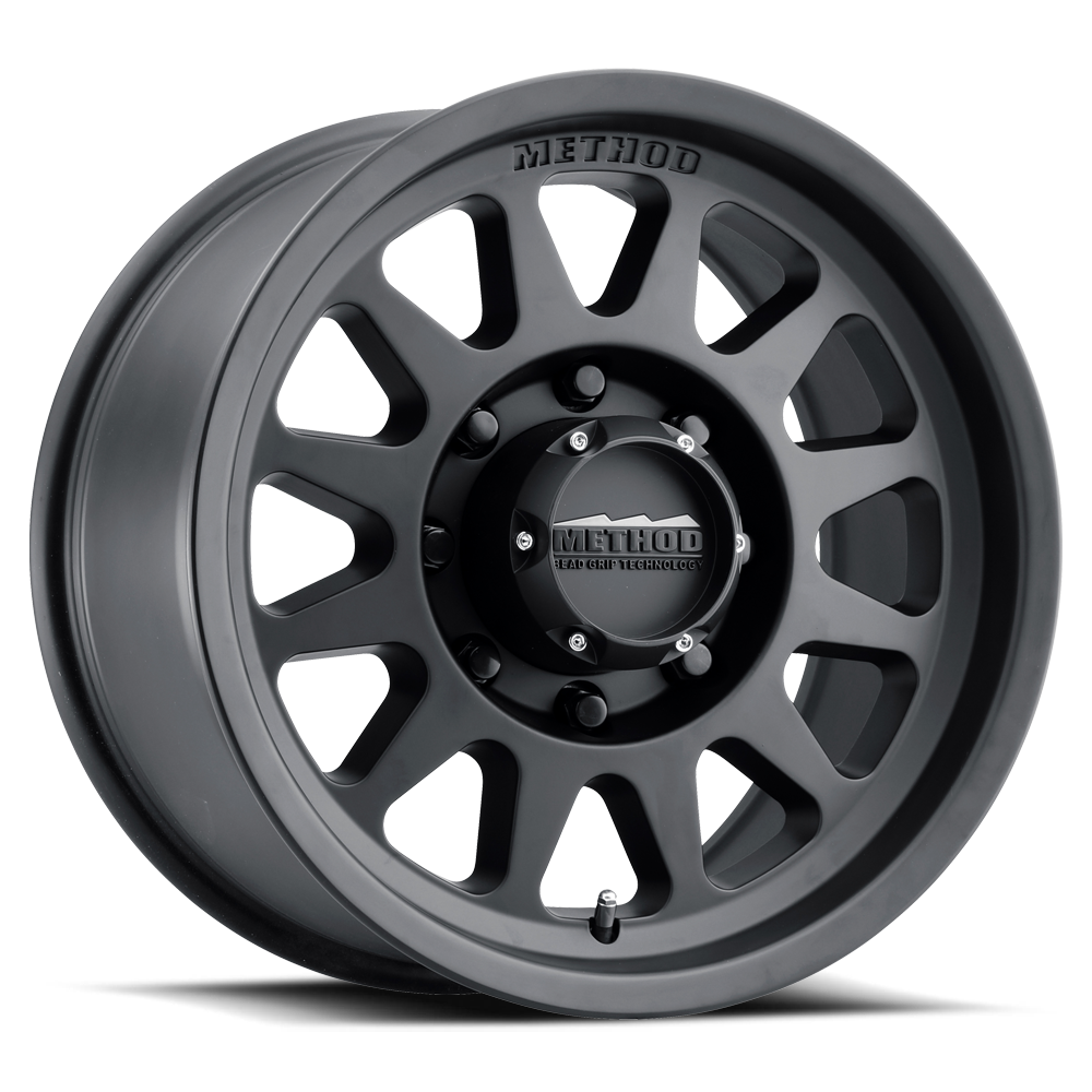 METHOD WHEELS | Aluminum Wheels 17x9 Bead Grip MR704 Bolt Pattern 8 On 180 Offset 18 Lip Size 1.77 Matte Black MB Method | MR70479088518H