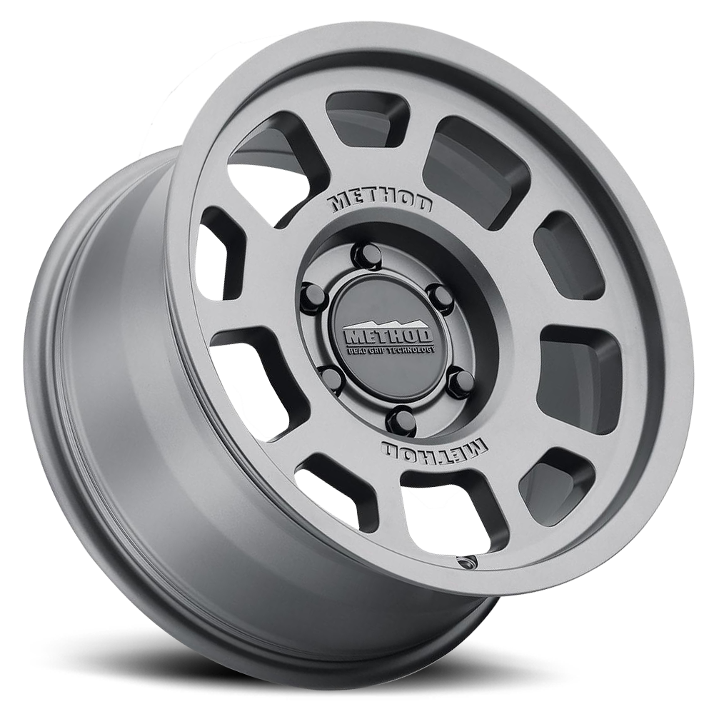 METHOD WHEELS | Aluminum Wheels 17x8.5 Bead Grip MR705 Bolt Pattern 6 On 120 Offset 0 Lip Size 1.22 Titanium SL Method | MR70578562800