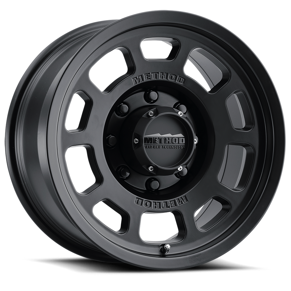METHOD WHEELS | Aluminum Wheels 17x8.5 Bead Grip MR705 Bolt Pattern 8 On 165.1 Offset 0 Lip Size 1.22 Matte Black MB Method | MR70578580500
