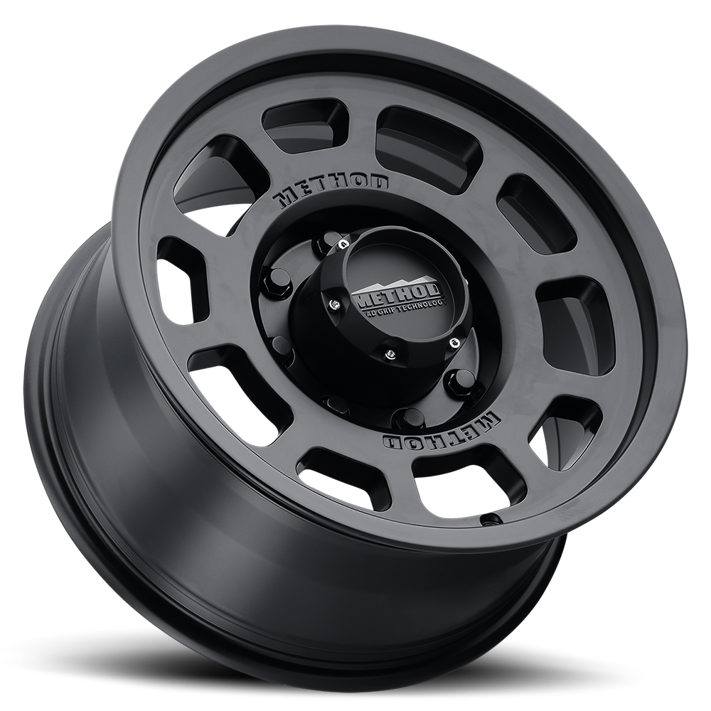 METHOD WHEELS | Aluminum Wheels 17x8.5 Bead Grip MR705 Bolt Pattern 8 On 165.1 Offset 0 Lip Size 1.22 Matte Black MB Method | MR70578580500