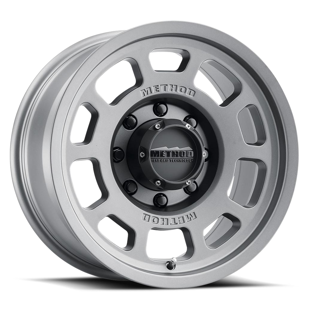 METHOD WHEELS | Aluminum Wheels 17x8.5 Bead Grip MR705 Bolt Pattern 8 On 165.1 Offset 0 Lip Size 1.22 Titanium SL Method | MR70578580800