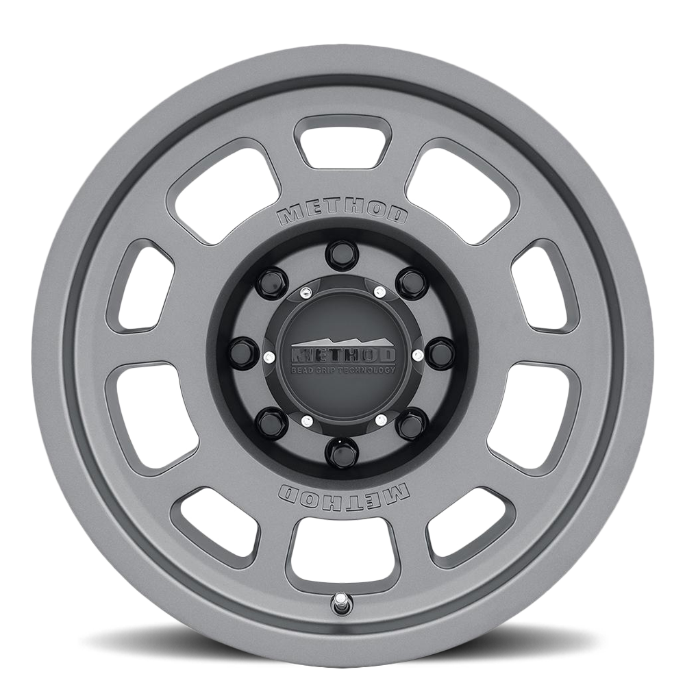 METHOD WHEELS | Aluminum Wheels 17x8.5 Bead Grip MR705 Bolt Pattern 8 On 180 Offset 0 Lip Size 1.22 Titanium SL Method | MR70578588800
