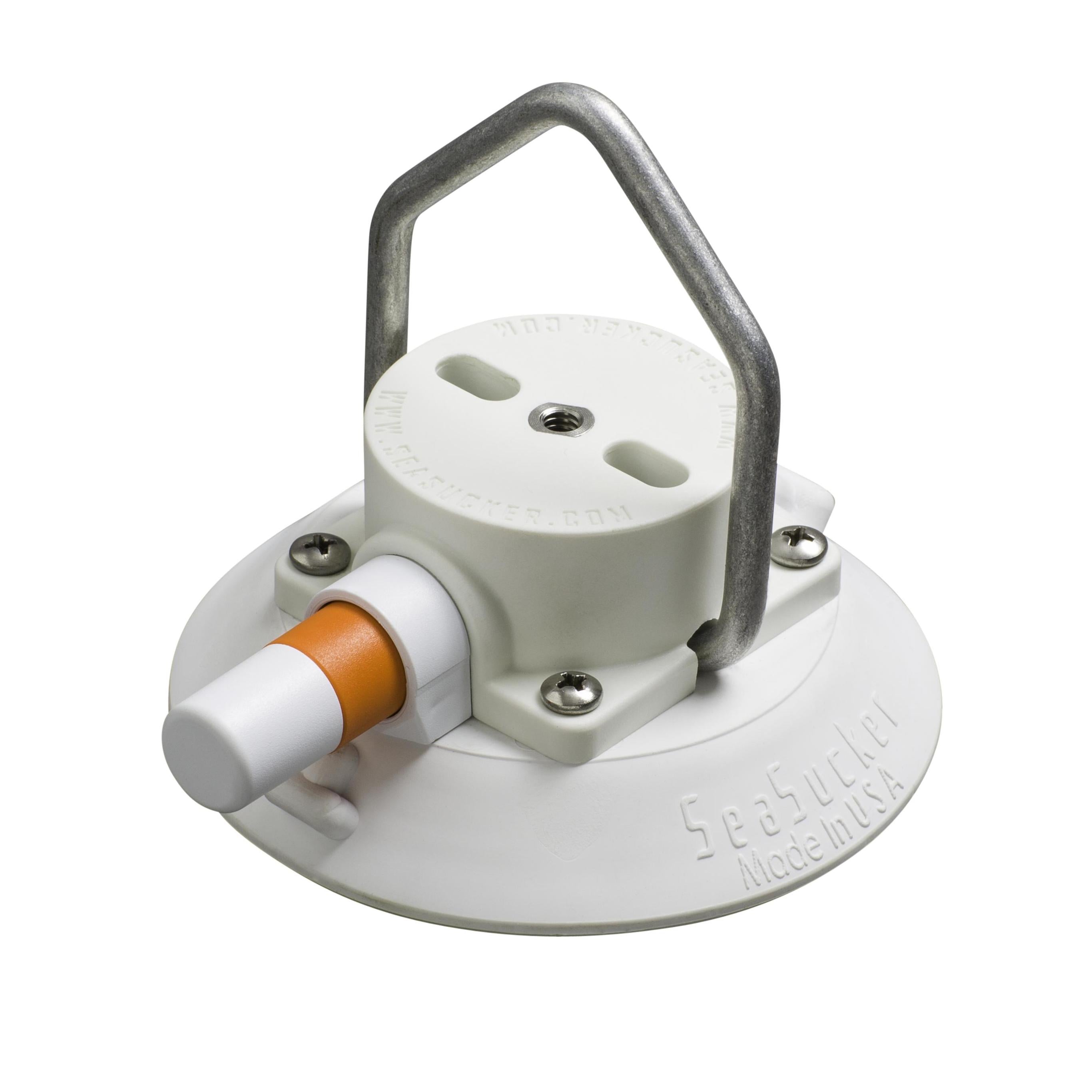 SeaSucker | Vacuum Mounts | 4.5" SeaSucker w/ Pointed Stainless Steel D-Ring 
(Black or White) | VM1015