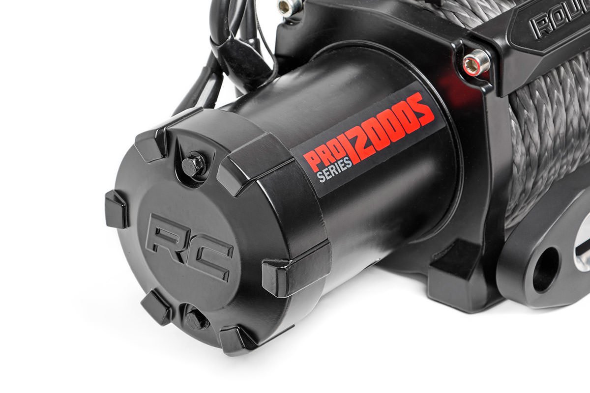 Rough Country | Winches | 100 LB Electric Winch Synthetic Rope Pro Series Rough Country | PRO12000S