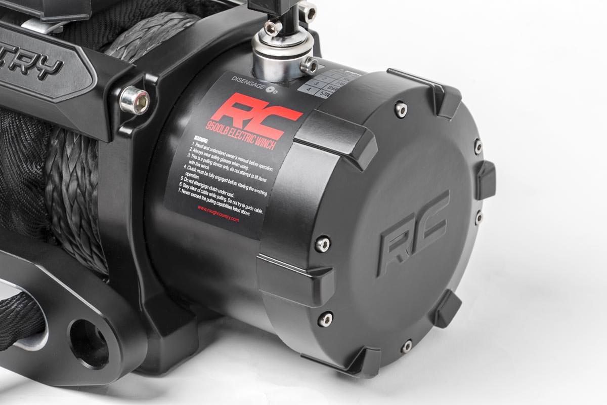 Rough Country | Winches | 9500 LB Electric Winch Synthetic Rope Pro Series Rough Country | PRO9500S